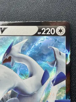 Pokemon Lugia v SWSH301 Holo Black Star Promo Sword & Shield LP / DMG - Image 3