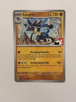 Lucario 114/198 Pokemon Prize Pack Series 3 NM Scarlet & violet variant D - Image 1