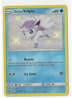 Alolan Vulpix SV8/SV94 Pokemon Hidden Fates: Shiny Vault Baby Shiny Holo NM - Image 1