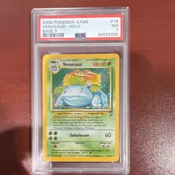 Pokemon TCG Venusaur Holo Rare Base Set 2 PSA 7 2000 #18/130 Wizards - Image 1