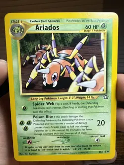 Pokemon TCG Ariados Neo Genesis Card 27/111 Unlimited Uncommon - Image 1