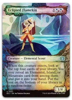MTG Eclipsed Flamekin (Showcase) Foil U Lorwyn Eclipsed 337 NM - Image 1
