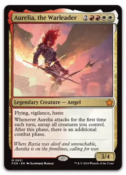 Aurelia, the Warleader #651 (NM) Foundations FDN Magic MTG - Image 1