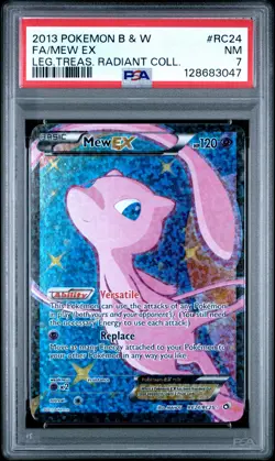 2013 POKEMON B&W LEGEND TREASURES RADIANT COLL #RC24 FULL ART/MEW EX PSA 7 - Image 1