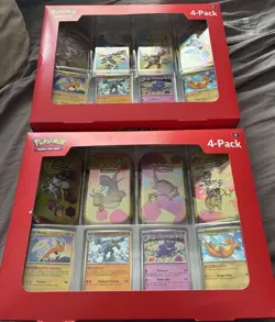 Two Pokemon 4 Pack Mini Tins 151 Sam's Club Exclusive Scarlet & Violet Sealed - Image 1