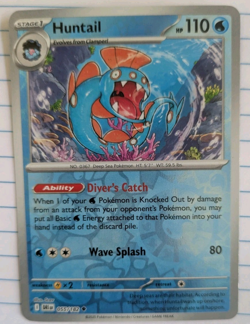 Pokemon TCG Huntail Destined Rivals SV10 055/182 Reverse Holo Near Mint - Image 1