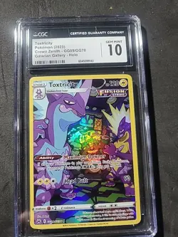 2023 Pokemon Crown Zenith Galarian Gallery Holo Toxtricity CGC 10 Gem Mint - Image 1