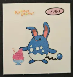 Japanese Ice Cream Azumarill Daiichi Pan Deco Summer Sticker Pokemon TCG NM - Image 1