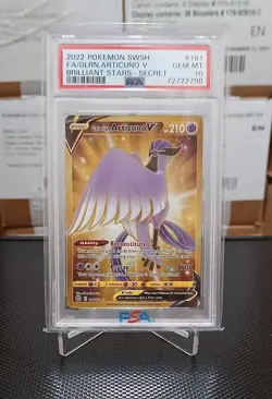 2022 POKEMON SWORD & SHIELD BRILLIANT STARS FULL ART/GALARIAN ARTICUNO V PSA 10 - Image 1