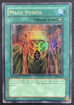 Yu-Gi-Oh! Mage Power 1st Edition LON-050 Ultra Rare Holo Foil Yugioh - Image 1