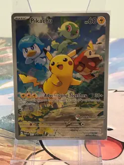 Pokemon TCG Pikachu Pokemon Center Stamped Promo Exclusive SVP 027 - Image 2