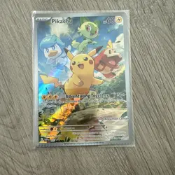 Pikachu 027 SVP Pokemon TCG Pokemon Center Stamped Promo Exclusive - Crimp Error - Image 1