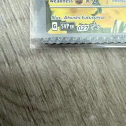 Pikachu 027 SVP Pokemon TCG Pokemon Center Stamped Promo Exclusive - Crimp Error - Image 4