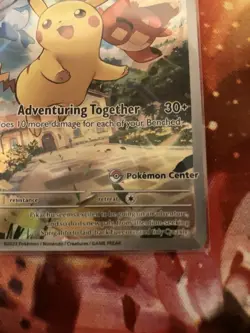 Pokemon TCG Pikachu Pokemon Center Stamped Promo Exclusive SVP 027 - Image 2
