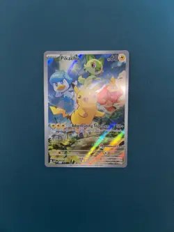 Pokemon TCG Pikachu Pokemon Center Stamped Promo Exclusive SVP 027 - Image 1