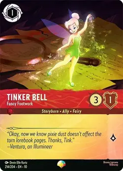 Tinker Bell - Fancy Footwork 214/204 Disney Lorcana Whispers in the Well EPIC - Image 1