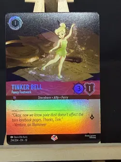 Disney Lorcana whispers in the well epic Tinker Bell Fancy Footwork 214/204 - Image 1