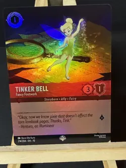 Disney Lorcana whispers in the well epic Tinker Bell Fancy Footwork 214/204 - Image 2