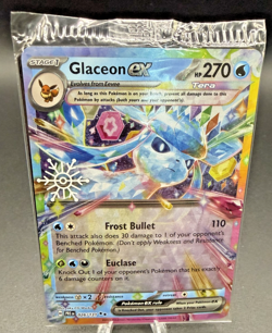 Glaceon ex 026/131 Pokemon TCG Holiday Calendar 2025 Festive Stamp Promo SEALED - Image 1