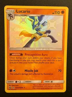 Pokemon TCG Card | Lucario SV22/SV94 | Hidden Fates | Shiny Vault | Pack Fresh - Image 1