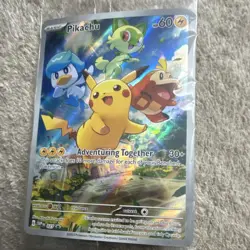 Pokemon Pikachu 027 Scarlet & Violet Promo Holo Card English - Image 1