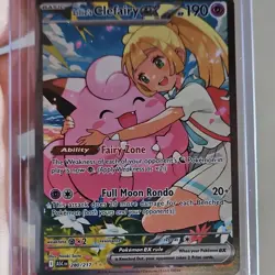 Pokemon Lillie's Clefairy EX 280/217 Holo Fairy ASC EN Card Ascended heros - Image 1