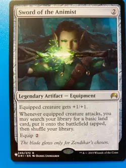 MTG 1x Sword of the Animist # 240 The List - Origins Magic the Gathering x1 NM - Image 1