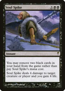 1X MTG - SOUL SPIKE - COLDSNAP 70/155 BLACK INSTANT RARE EX - Image 1