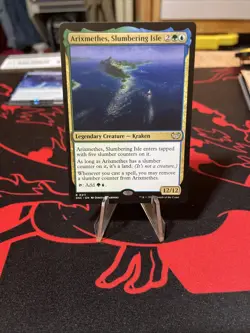 MTG Arixmethes, Slumbering Isle [Duskmourn: House of Horror Commander] Near Mint - Image 1