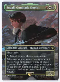 Squall, Gunblade Duelist (Borderless) R Commander: FINAL FANTASY 453 NM - Image 1