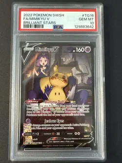 Pokemon - Brilliant Stars - 2022 - Mimikyu V - TG16 - PSA 10 - Image 1