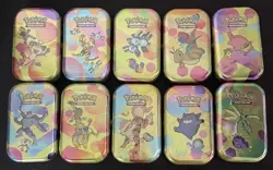 Pokemon SV Scarlet & Violet 151 Mini Tins Complete Lot of 10 FULL ART SET SEALED - Image 1
