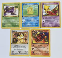 2000 Pokemon Team Rocket 1st Edition - Lot Of 5 - All LP/MP Condition - Image 1