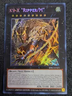 Yugioh! K9-X "Ripper/M" - BPRO-ENSP1 - Secret Rare - LIMITED EDITION - Image 1
