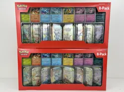 2x Pokemon TCG Scarlet & Violet Prismatic Evolutions 8 Mini-Tin Bundle Costco - Image 1
