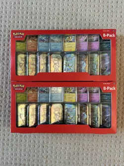2x Pokemon TCG Scarlet & Violet Prismatic Evolutions 8 Mini-Tin Bundle Costco 196214128415 - Image 1