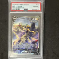 Zeraora V 166/198 PSA 10 - GEM MINT: 2021 Pokemon Chilling Reign Alt Art - Image 1