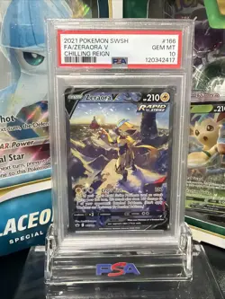 Zeraora V Alternate Full Art 166/198 Swsh06 Chilling Reign Pokemon Card PSA 10 - Image 1