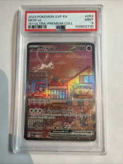 2023 POKEMON SVP EN-SV BLACK STAR PROMO 151 ULTRA-PREM COLL #053 MEW EX PSA 9 - Image 1