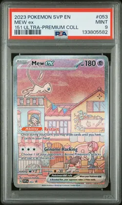 2023 POKEMON SVP EN-SV BLACK STAR PROMO 151 ULTRA-PREM COLL #053 MEW EX PSA 9 - Image 1