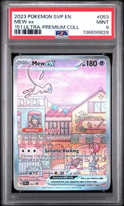 2023 POKEMON SVP EN-SV BLACK STAR PROMO 151 ULTRA-PREM COLL #053 MEW EX PSA 9 - Image 1