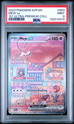 2023 POKEMON SVP EN-SV BLACK STAR PROMO 151 ULTRA-PREM COLL #053 MEW EX PSA 9 - Image 1