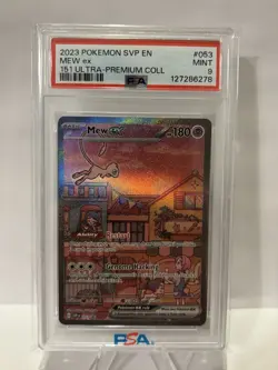 2023 POKEMON SVP EN-SV BLACK STAR PROMO 151 ULTRA-PREM COLL #053 MEW EX PSA 9 - Image 1