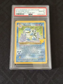 PSA 10 - BLASTOISE - 2/102 - CELEBRATIONS CLASSIC 25TH ANNIVERSARY SET HOLO - Image 1