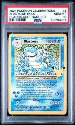 PSA 10 - BLASTOISE - 2/102 - CELEBRATIONS CLASSIC 25TH ANNIVERSARY SET HOLO - Image 1