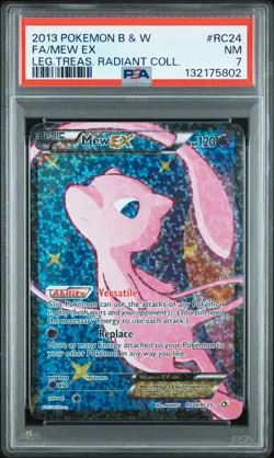 2013 POKEMON B&W LEGEND TREASURES RADIANT COLL #RC24 FULL ART/MEW EX PSA 7 - Image 1