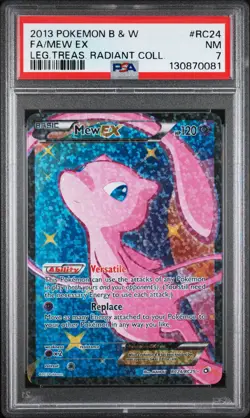 2013 POKEMON B&W LEGEND TREASURES RADIANT COLL #RC24 FULL ART/MEW EX PSA 7 - Image 1