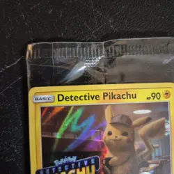 Pokemon TCG Detective Pikachu SM190 Promo Card Sealed Holo 158-14101 - Image 2