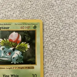 Ivysaur 1st Edition Base Set Shadowless Pokemon Card TCG 30/102 LP/NM - Image 5