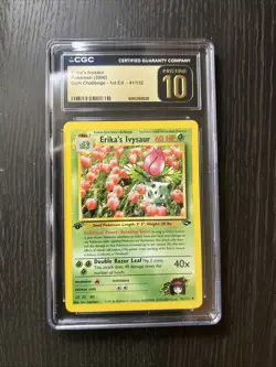 Pokemon 1st Edition Erika's Ivysaur Gym Challenge Card 41/132 CGC PRISTINE 10 - Image 1